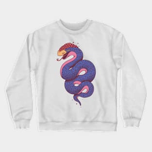 Happy Snake (groovy blue/pink) Crewneck Sweatshirt